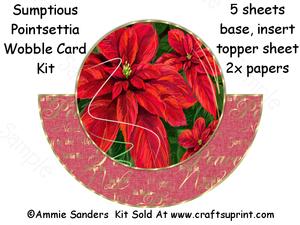 Sumptious Christmas Poinsettia Wobble Card Kit