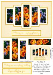 Brand New Floral Pyramid Panel Card Kit