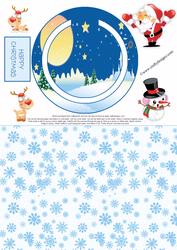 Santa Snow Man & Raindeer Circle Slider