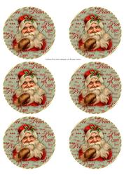 Vintage Santa Christmas Bauble Ornament
