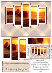 Brand New Beautiful Sunset Pyramid Panel Card Kit Ideal for the Men