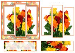 6x6" Rose Bouquet Panel Card