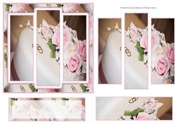 6x6" Beautiful Wedding Cake & Rings Panel Card