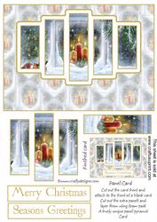 Brand New Christmas Window Scene Panel Card Kit