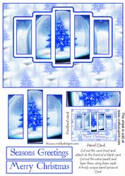 Brand New Contemporary Christmas Tree Panel Card Kit