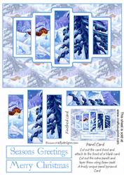 Brand New Winter Scene Panel Card Kit