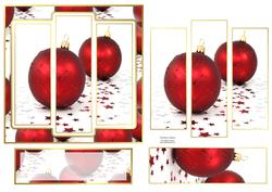6x6" Festive Baubles Panel Card