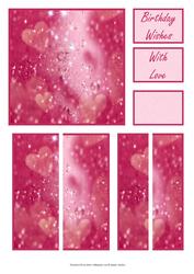 Magical Crystal Hearts Side Stacker & Matching Captions