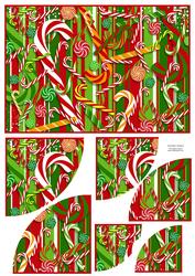 Christmas Candy Canes 2 Corner Stacker