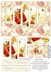 Brand New Christmas Presents & Decorations Panel Card Kit