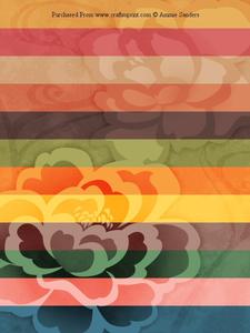 Earthy Shades Oriental Bold Flowers Backing Papers