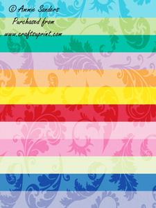 Bright Shades Fancy Flourish Backing Papers