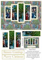 Brand New Christmas Carollers Panel Card Kit