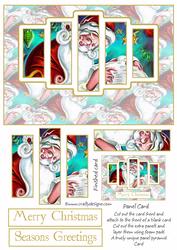 Brand New Santa with His List Panel Card Kit