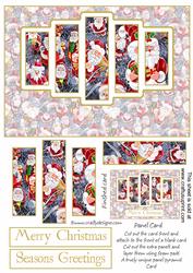 Brand New Christmas Santas Panel Card Kit