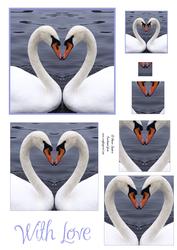 Swan Heart Romance Pyramid