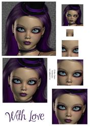 Punk, Goth Girl Portrait Pyramid