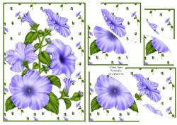 Blue Petunias 2 Corner Stacker