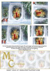 Christmas Window Scene Over the Edge Card Kit