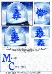 Christmas Tree Snow Globe Over the Edge Kit (merry Christmas)