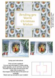 Christmas Window Scene Swing Card (christmas Wishes)