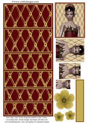 Woodland Princess Deep Red and Gold Stair Stepper Kit