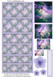 Purple Fantasy Flower Stair Stepper Kit