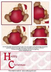 Christmas Teddy with a Bauble Over the Edge Kit (happy Christmas)