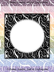 Subtle Shades Swirls & Stars 8x8 Card Fronts