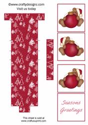 Red Christmas Teddy Waterfall