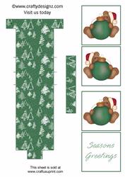 Green Christmas Teddy Waterfall