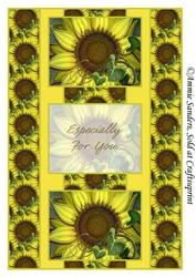Shabby Chic Sun Flower 3 Panel Foldback