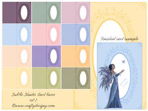 Fancy Oval Card Bases Subtle Shades