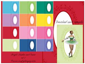 Fancy Oval Card Bases Bright Shades