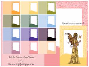 Fancy Scroll Work Card Bases Set 2 (subtle Shades)