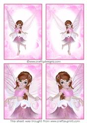 4 Pretty Pink Fairies Toppers