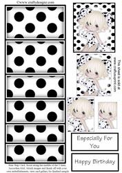 Super Cute Dalmatian Girl Stair Stepper Kit