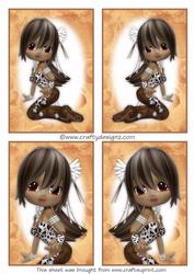 4 Super Cute Ethnic Girl Toppers