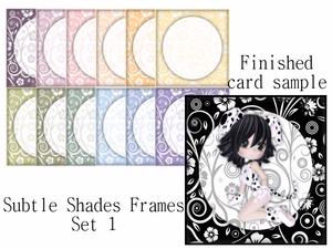 Subtle Shades Flower Swirls 5x5 Frames/card Fronts & Text Plates