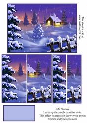 Winter Snow Scene Side Stacker