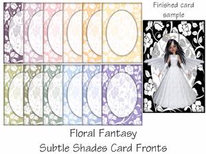 Subtle Shades Floral Fantasy Frame Effect Card Fronts