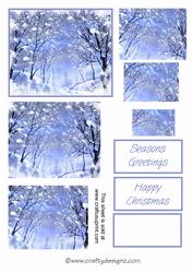 Christmas Winter Snow Scene Spiral Pyramid