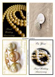 Gorgeous Pearl Wedding Anniversary Toppers
