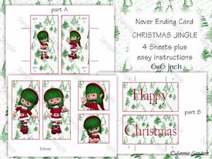 Christmas Jingle 6x6 Inch Never Ending Card Kit