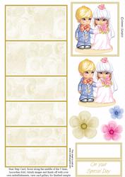 Cutie Pie Wedding Couple Stair Stepper