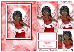 Red Fairy Card Front Kit