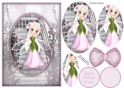 Woodland Princess Fairy Card Front Kit