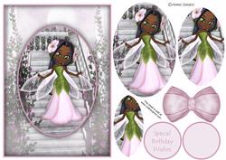 Ethnic Woodland Princess Fairy Card Front Kit