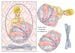 Vintage Beauty Card Front & Decoupage