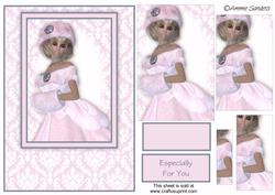 Stunning Beauty in Pink Card Front Kit